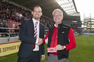Bristol City V MK Dons Prints: Bristol City FC: Lucky Fan Wins Community Trust Draw at Ashton Gate During October 2015 Match