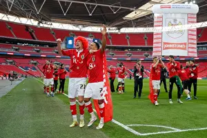 Framed Print : Bristol City FC: Luke Ayling and Korey Smith's Emotional Reaction to Johnstones Paint Trophy Victory over Walsall Framed Print : Bristol City FC: Luke Ayling and Korey Smith's Emotional Reaction to Johnstones Paint Trophy Victory over Walsall