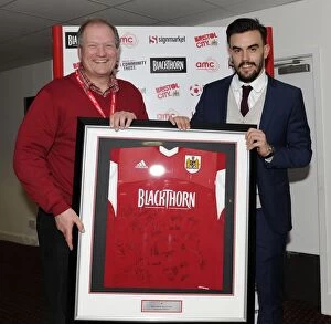 Images Dated 15th February 2014: Bristol City FC: Man of the Match Honors vs. Tranmere Rovers at Ashton Gate, 2014