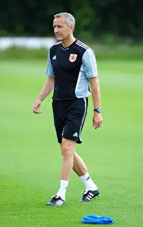 Pre-season Training Prints: Bristol City FC: Manager Keith Miljen Heading Pre-Season Training