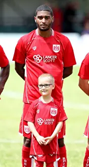 The Grove Prints: Bristol City FC: Mark Little and Mascot Prepare for Pre-Season Friendly Against Hengrove Athletic
