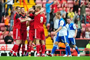 Louis Carey Testimonial Prints: Bristol City FC: Martyn Woolford Scores the Goal in Louis Carey's Testimonial Match vs