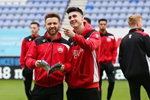 Bristol City FC: Matt Taylor and Callum O'Dowda Pre-Match Program Reading at Wigan Athletic's DW Stadium