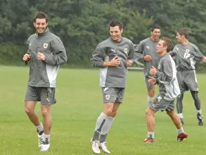 Framed Print : Bristol City FC: McAllister and Sproule in Training (07-08)