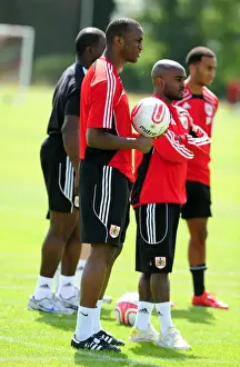 Pre-Season Training Prints: Bristol City FC: New Signing Kalifa Cisse Trains with Jamal Campbell-Ryce Ahead of the New Season