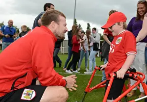 Brislington Prints: Bristol City FC: Oskar Pycroft in Deep Conversation with Wade Elliott at Pre-Season Friendly