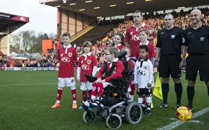 Bristol City V Preston North End Prints: Bristol City FC: Oskar Pycroft and Wade Elliott Leading the Team Out at Ashton Gate - November 2014 (Sky Bet League One)