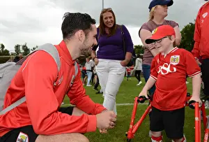 Brislington Prints: Bristol City FC: Pre-Season Friendly - Greg Cunningham Engages with Young Fan Oskar Pycroft