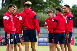 Bristol City FC: Pre-season Friendly at Guernsey - Max O'Leary and Jonny Smith in Action