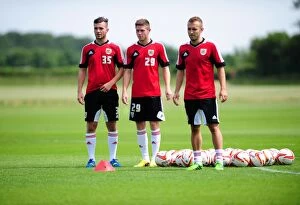 Images Dated 27th June 2013: Bristol City FC: Pre-Season Training Sessions with Mitch Brundle, Wes Burns, and Liam Kelly
