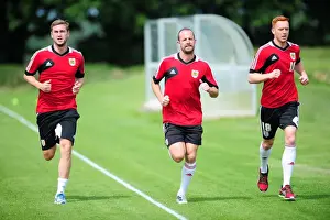 Season 13-14 Prints: Bristol City FC: Pre-Season Training with Steven Davies, Louis Carey, and Ryan Taylor