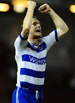 Framed Print : Bristol City FC: Reading's Alex Pearce Celebrates Championship Victory over Bristol City (27-09-2011) Framed Print : Bristol City FC: Reading's Alex Pearce Celebrates Championship Victory over Bristol City (27-09-2011)
