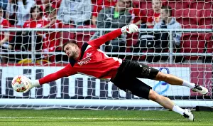 Bristol City V Derby County Prints: Bristol City FC: Richard O'Donnell Warming Up Ahead of Derby County Clash at Ashton Gate
