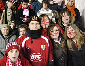 Images Dated 19th February 2008: Bristol City FC: A Sea of Passionate Fans