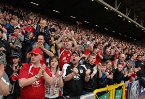 Images Dated 4th May 2008: Bristol City FC: A Sea of Passionate Unity - Fans in Full Force