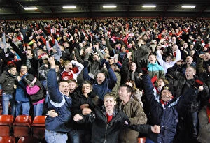 Bristol City V Crystal Palace Collection: Bristol City FC: A Sea of Passionate Unity - United Fans