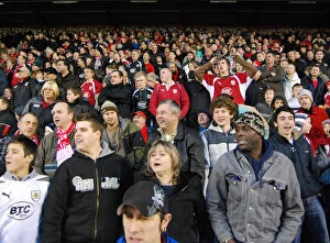 Bristol City V Colchester United Collection: Bristol City FC: A Sea of Unwavering Passion and Loyalty - Devoted Fans Pride