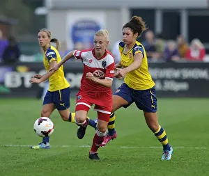 BAWFC V Arsenal Ladies Prints: Bristol City FC: Sophie Ingle Faces Off Against Casey Stone of Arsenal Ladies in FA WSL Clash