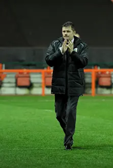 Bristol City V Doncaster Prints: Bristol City FC: Steve Cotterill Acknowledges Supporters Before FA Cup Replay vs Doncaster Rovers (130115)