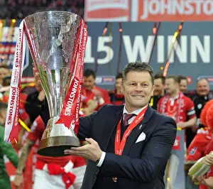 March Prints: Bristol City FC: Steve Cotterill Celebrates Johnstone's Paint Trophy Victory at Wembley (2015)