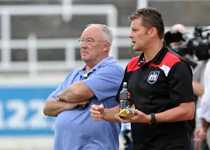 Bristol City FC: Steve Cotterill and Keith Burt at Bath City Pre-Season Friendly, 2015