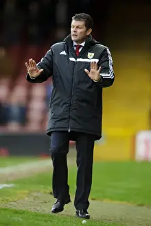 Bristol City V Stevenage Prints: Bristol City FC: Steve Cotterill Urges On Team During First Half vs Stevenage