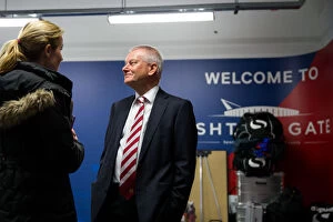 Images Dated 31st January 2017: Bristol City FC: Steve Lansdown Watches Tensionally in New Tunnel Area during Bristol City vs
