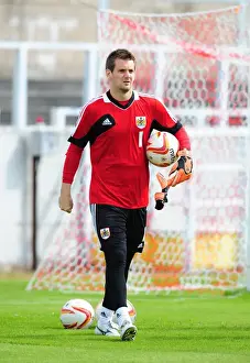Scotland Tour Prints: Bristol City FC: Tom Heaton in Focus during Pre-Season Training, July 2012