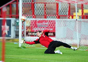 Scotland Tour Prints: Bristol City FC: Tom Heaton Focused in Pre-Season Training, July 2012