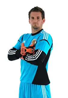 Bristol City FC: Tom Heaton's Focused Expression during Pre-Season Training at Ashton Gate Stadium