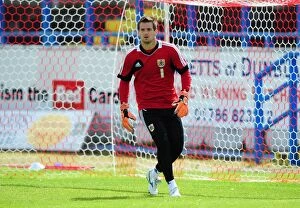 Images Dated 29th July 2012: Bristol City FC: Tom Heaton's Focused Training Moment, July 2012 (Joseph Meredith)