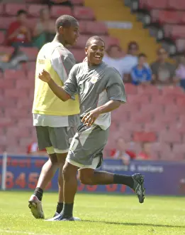 Framed Print : Bristol City FC: Training Intensity with Tristan Plummer (07-08)