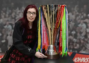 Meet And Greet Prints: Bristol City FC: Triumphant with the Johnstones Paint Trophy at Cabot Circus