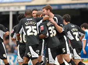Bristol City FC: Triumphant Team Celebration After Winning Against Colchester United