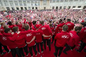 City Of Bristol Prints: Bristol City FC: Uniting the City - Celebration Tour: Thousands Gather for Champion Players Victory