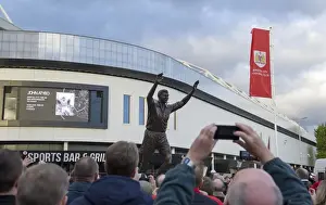 Bristol City V Brighton And Hove Albion Prints: Bristol City FC: Unveiling of John Atyeo Statue at Ashton Gate during Bristol City vs Brighton & Hove Albion (2016)