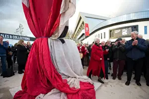 Bristol City V Brighton And Hove Albion Prints: Bristol City FC: Unveiling of John Atyeo's Legendary Statue at Ashton Gate