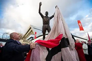 Bristol City V Brighton And Hove Albion Prints: Bristol City FC: Unveiling of John Atyeo's Legendary Statue at Ashton Gate
