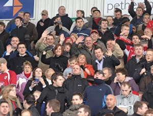 Plymouth V Bristol City Collection: Bristol City FC: Unwavering Passion of the Devoted Fans