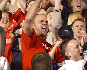 Bristol City V Hartlepool 03-04 Collection: Bristol City FC: Unwavering Passion of the Robins Faithful Fans
