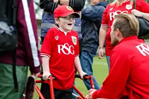 Bristol City FC: Wade Elliott and Young Fan Oscar Pycroft Chat Post-Match at Brislington Stadium (July 2015)