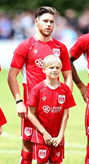 The Grove Prints: Bristol City FC: Wes Burns and Mascot Prepare for Pre-Season Friendly against Hengrove Athletic