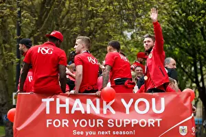 Bristol City FC: Wes Burns Triumphant Moment - Celebrating League 1 and Johnstones Paint Trophy Titles