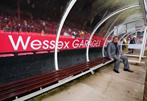 Images Dated 3rd August 2012: Bristol City FC: Wessex Garages Unveil Newly Branded Dugouts at Ashton Gate Stadium