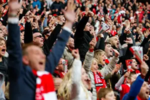 Bristol City V Walsall JPT Final - Fans Prints: Bristol City FC's Euphoric Fans Celebrate Second Goal at Wembley Stadium