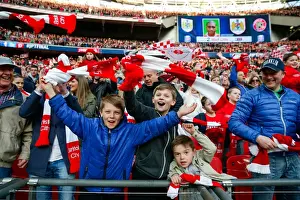 Bristol City FC's Glorious 2-0 Victory: A Sea of Celebrating Fans at Wembley Stadium