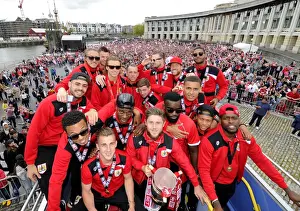 City Of Bristol Prints: Bristol City FC's League One Victory: A Triumphant Celebration with Thousands of Fans