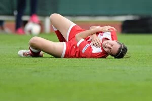 BAWFC v Manchester City Womens Collection: Bristol City FC's Natalia Pablos Sanchon Suffers Injury During WSL Clash Against Manchester City