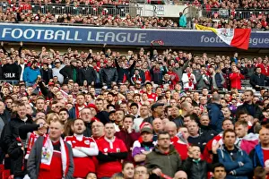 Bristol City FC's Thrilling Johnstones Paint Trophy Victory: A Sea of Celebrating Fans (JPT Final, Wembley Stadium)
