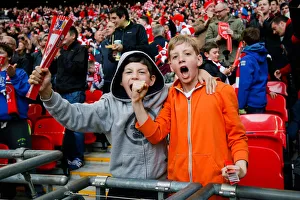 Bristol City FC's Unforgettable Wembley Victory: Fans Euphoric Celebration during Johnstones Paint Trophy Final (2015)